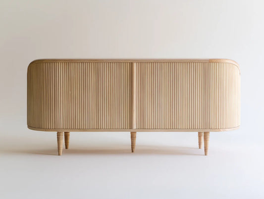 Szafka RTV z litego drewna, naturalny jasny brąz, 160 x 40 x 65 cm